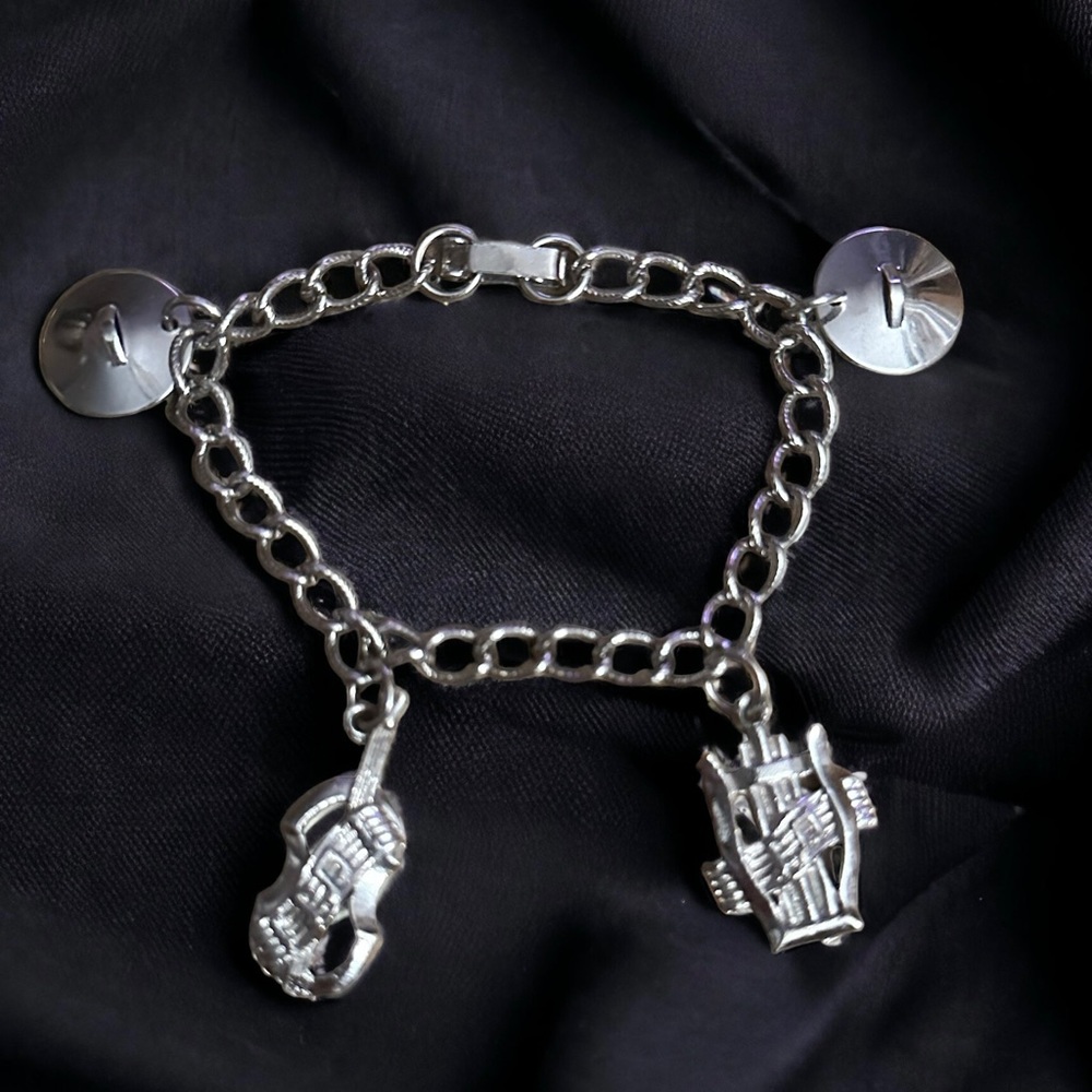 Vintage musical instruments charm bracelet
